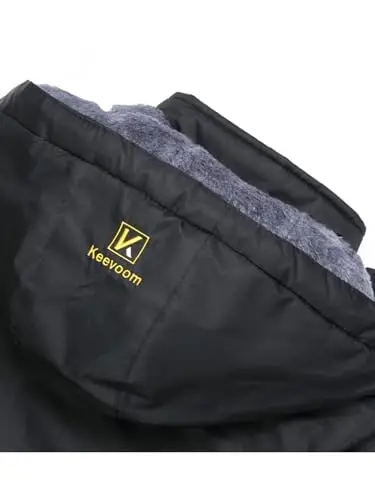 Keevoom Qizlar uchun suv o'tkazmaydigan chang'i kurtkasi Fleece qor paltosi Shamolga chidamli issiq qishki snoubord kurtkasi olinadigan qalpoqli - 4
