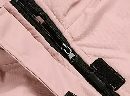 Keevoom Qizlar uchun Suv o'tkazmaydigan Ski Kurtkasi Fleece Qor Palto Shamoldan himoya Qiluvchi Issiq Qishki Snoubord Kurtkasi Olinadigan Kapüşon bilan - 2