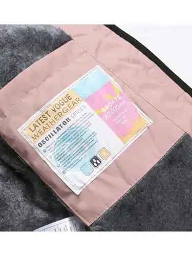 Keevoom Qizlar uchun Suv o'tkazmaydigan Ski Kurtkasi Fleece Qor Palto Shamoldan himoya Qiluvchi Issiq Qishki Snoubord Kurtkasi Olinadigan Kapüşon bilan - 6