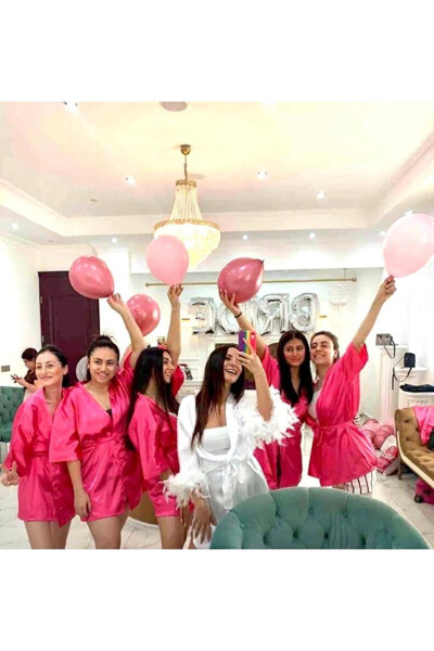 Kelin Xalatı Bride Xalat Ko'llari Tukli Va Bride To Be Kamar - 13