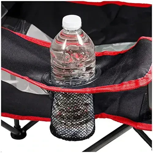 Kelsyus Original Foldable Canopy Chair for Camping, Tailgates, and Outdoor Events, Grey/Red - 4