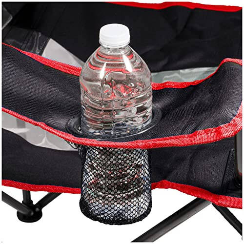 Kelsyus Original Foldable Canopy Chair for Camping, Tailgates, and Outdoor Events, Grey/Red - 5