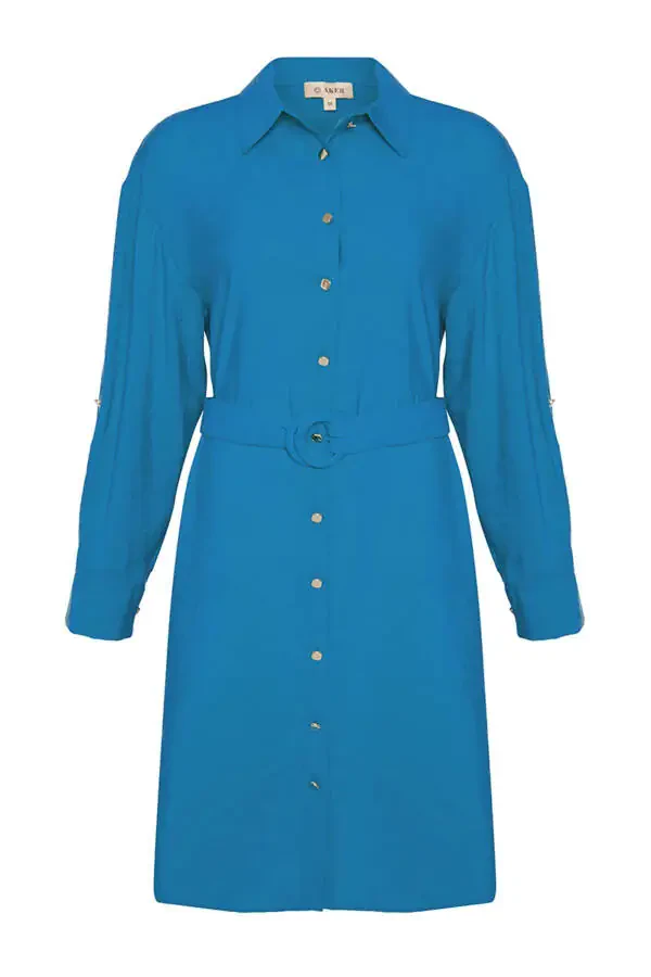 Kemerli Tunik-Mavi - 1