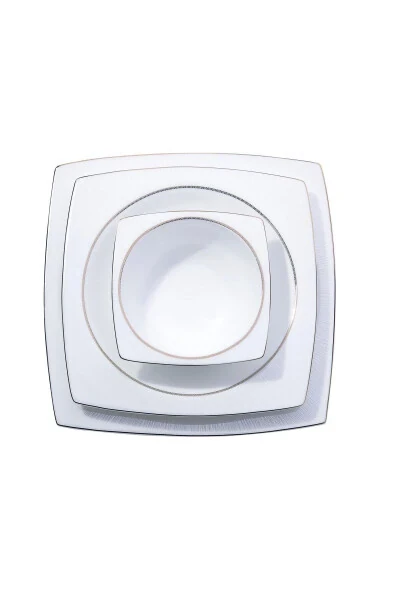 Bone Collection 60 Parça Kare Yemek Takımı - KORKMAZ (1)