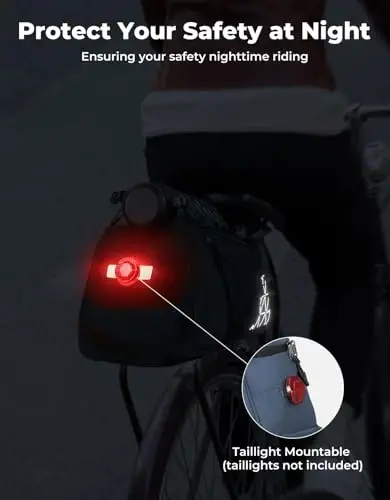 KEMIMOTO Rear Bike Rack Bag - 8L PVC Water Resistant Ebike Bags for Bicycle Rear Rack, Bicycle Trunk Pannier for Commuter Travel Shopping and Cycling (Blue) - 3