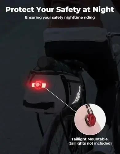 KEMIMOTO Velosiped orqa yukxalta sumkasi - 8L PVC suv o'tkazmaydigan Ebike sumkalari velosiped orqa yukxaltasi uchun, qatnov, sayohat, xarid va velosipedda sayr qilish uchun velosiped yukxalta paneri (pushti) - 3