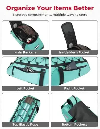 KEMIMOTO Velosiped orqa yukxalta sumkasi - 8L PVC suv o'tkazmaydigan Ebike sumkalari velosiped orqa yukxonasi uchun, ishga qatnash, sayohat, xarid va velosipedda sayr qilish uchun velosiped yukxalta paneri (Yashil) - 4