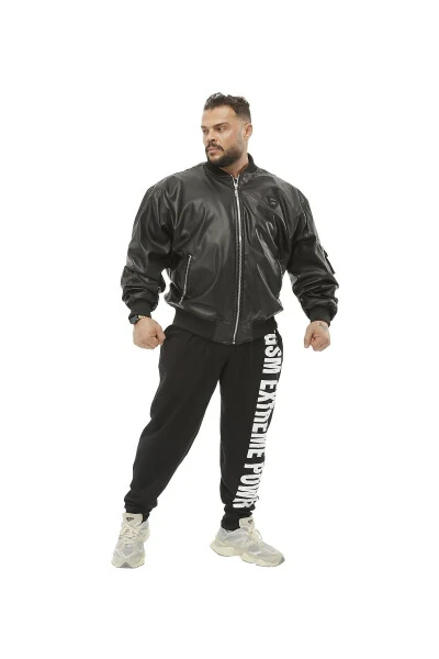 Keng kesimli, mo'yna qoplamasi bo'lgan charm bomber ko'ylagi. - 8