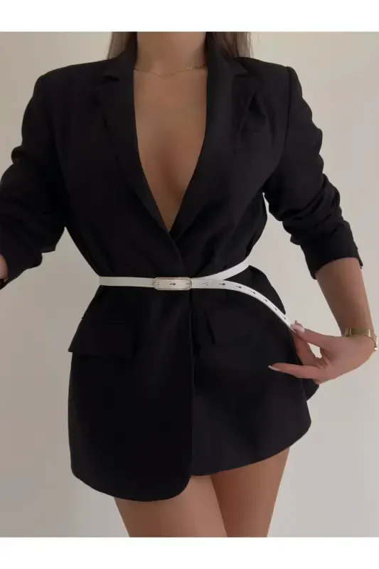 Keng Oltin Tokali Ingichka Ayollar Kamari, Pidjak Kamari, Ko'ylak Kamari, Ko'ylak Kamari-OQ - FIORI