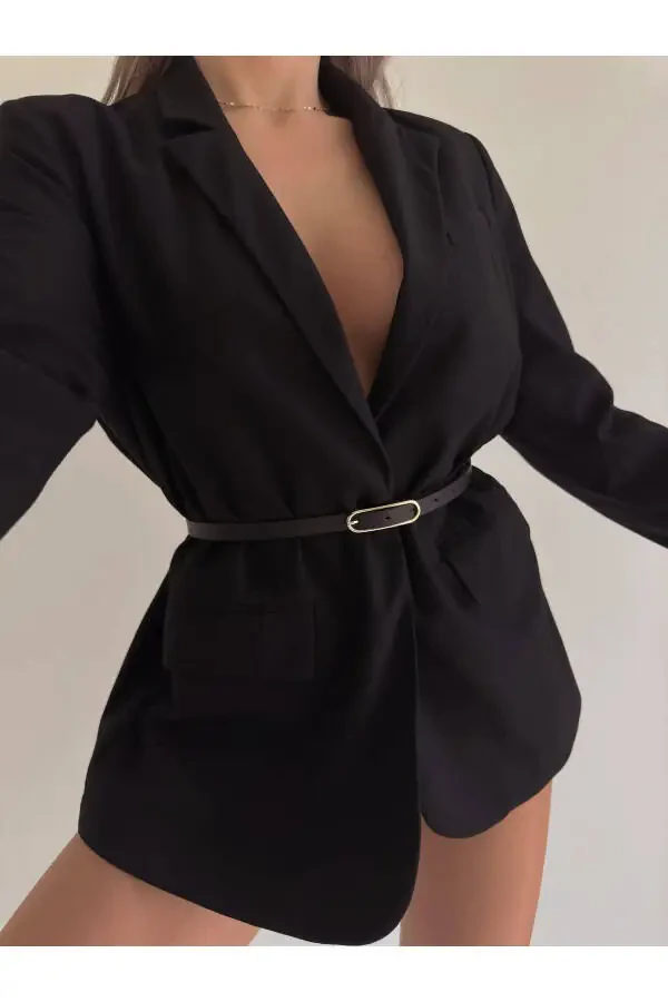 Keng tarmoqli ingichka ayollar kamarasi, jaket kamarasi, ko'ylak kamarasi, ko'ylak kamarasi - 3