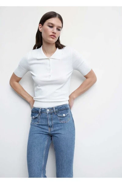 Kengaytirilgan cho'ntakli jinsi shim - 6