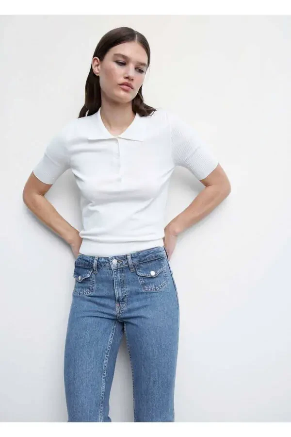 Kengaytirilgan cho'ntakli jinsi shim - 6