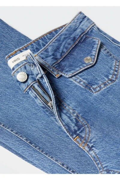 Kengaytirilgan cho'ntakli jinsi shim - 8