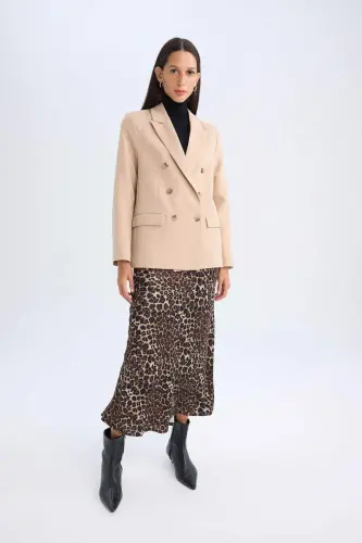 Kengaytirilgan kesimli Jilet Yaka Blazer Jilet D4562AX24AU - 3