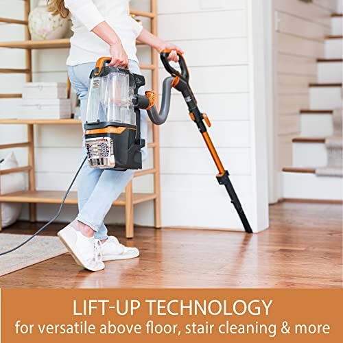 Kenmore DU4080 Featherlite Lift-Up Bagless Upright Vacuum 2-Motor Power Suction Lightweight Carpet Cleaner with HEPA Filter, 2 Cleaning Tools for Pet Hair, Hard Floor, 1.5L, Orange - 4