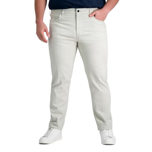 Kenneth Cole REACTION Erkek Flex Bel Slim Fit 5 Cepli Günlük Pantolon - Normal ve Büyük Boy - 1