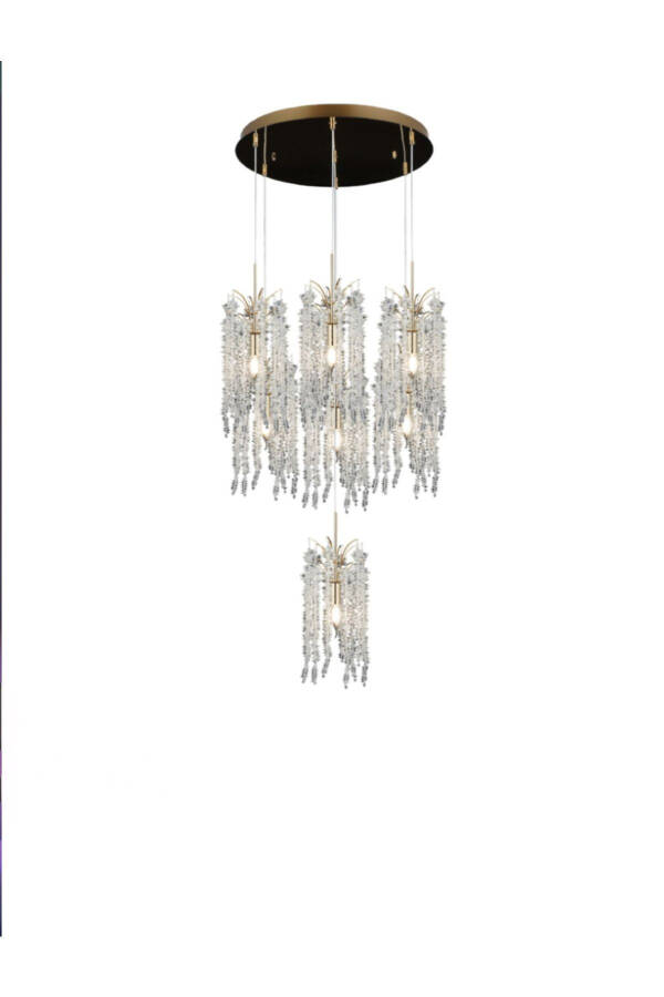 KENON 7-Light Gold Pendant Chandelier - 1