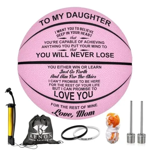 Kenon Customized Engraved Basketball Personalized Basketball for Daughter Son Granddaughter Grandson Nephew Niece Christmas Birthday Gifts - You Will Never Lose - 1
