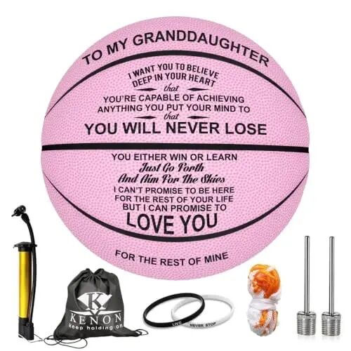Kenon Customized Engraved Basketball Personalized Basketball for Daughter Son Granddaughter Grandson Nephew Niece Christmas Birthday Gifts - You Will Never Lose - Kenon