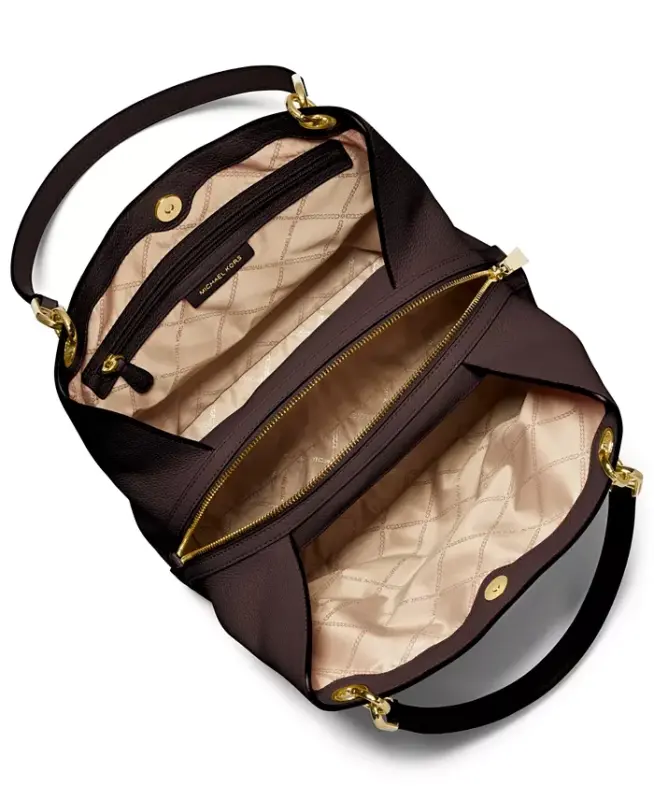 Kensington Large Leather Tote Bag - Luggage - 6