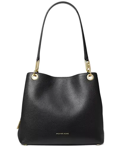 Kensington Large Leather Tote-Black 