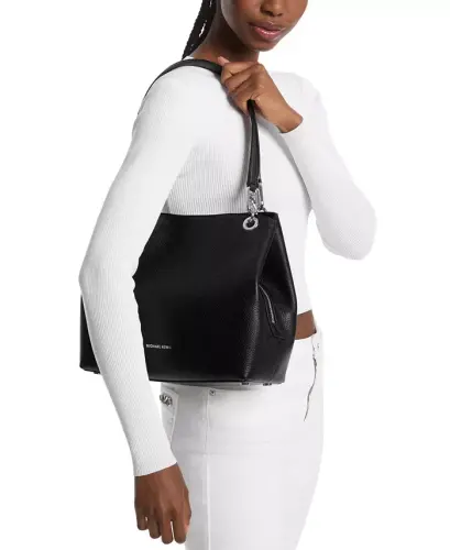 Kensington Large Leather Tote-Black/silver - MICHAEL KORS (1)