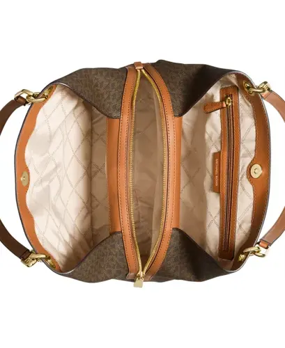 Michael Kors Kensington Large Logo Shoulder Tote - Brn/acorn - 4