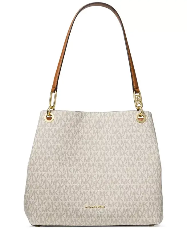 Kensington Large Logo Shoulder Tote-Vanilla/acrn - MICHAEL KORS