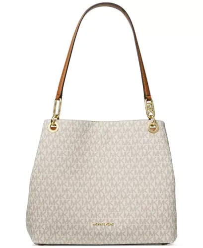 Kensington Large Logo Shoulder Tote-Vanilla/acrn - 1