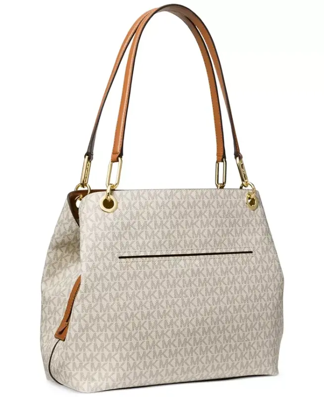 Kensington Large Logo Shoulder Tote-Vanilla/acrn - 3
