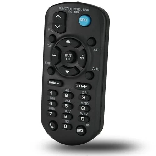 Replacement Remote Control Compatible for Kenwood Car Audio Stereo Head Unit RC-405 KDC-400U, KDC-448U, KDC-BT645U, KDC-BT648U, KDC-BT652U, KDC-BT752HD, KDC-BT848U, KDC-BT852HD, KDC-BT945U - Kassionel