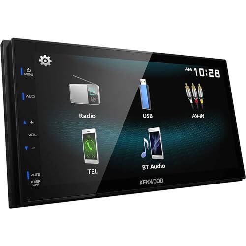 KENWOOD DMX129BT 6.8 Inch LCD Touchscreen Digital Media Car Stereo, Bluetooth Audio and Hands Free Calling, Double Din | Plus KENWOOD CMOS-230LP Universal Backup Camera - 3