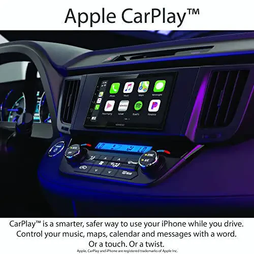 Kenwood DMX4707S 6,8-дюймовый цифровой медиа-ресивер с сенсорным экраном, Apple CarPlay и Android Auto. - 4