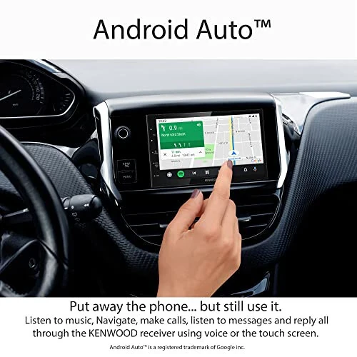 Kenwood DMX4707S 6,8-дюймовый цифровой медиа-ресивер с сенсорным экраном, Apple CarPlay и Android Auto. - 5