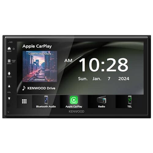KENWOOD DMX4710S Digital Avtomobil Stereosi (50W x 6-Ch), Apple CarPlay va Android Auto bilan mos, Bluetooth-ga ulangan bosh qurilma 6,8