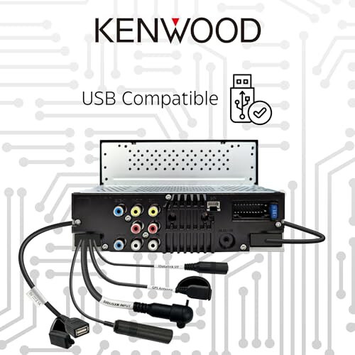 KENWOOD DMX4710S Digital Avtomobil Stereosi (50W x 6-Ch), Apple CarPlay va Android Auto bilan mos, Bluetooth-ga ulangan bosh qurilma 6,8