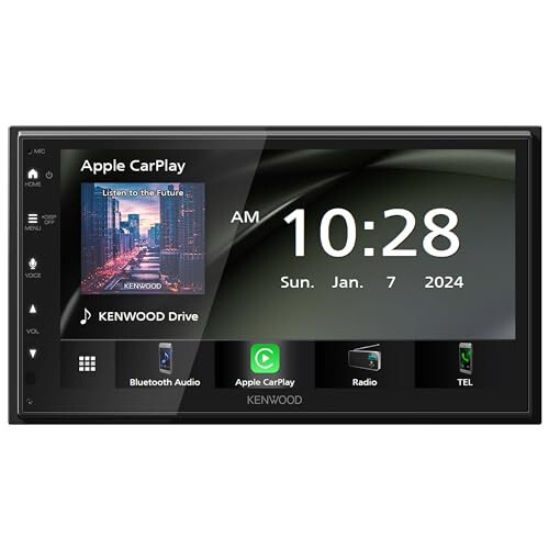 KENWOOD DMX4710S Digital Car Stereo (50W x 6-Ch), Apple CarPlay & Android Auto Compatible, Bluetooth-Enabled Head Unit with 6.8