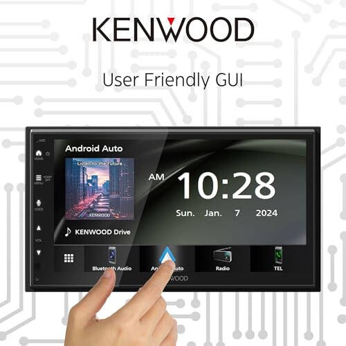 KENWOOD DMX4710S Digital Car Stereo (50W x 6-Ch), Apple CarPlay & Android Auto Compatible, Bluetooth-Enabled Head Unit with 6.8