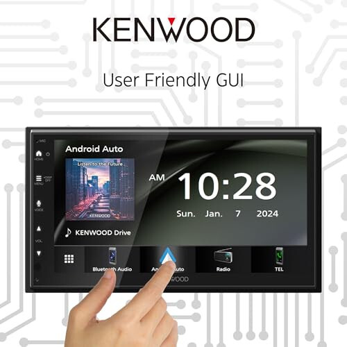 KENWOOD DMX4710S Digital Car Stereo (50W x 6-Ch), Apple CarPlay & Android Auto Compatible, Bluetooth-Enabled Head Unit with 6.8