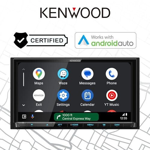 KENWOOD DMX9708S 6.95-Inch Capacitive Touch Screen, Car Stereo, Wired and Wireless CarPlay and Android Auto, Bluetooth, AM/FM Radio, MP3 Player, USB Port, Double DIN, 13-Band EQ, SiriusXM… - 3