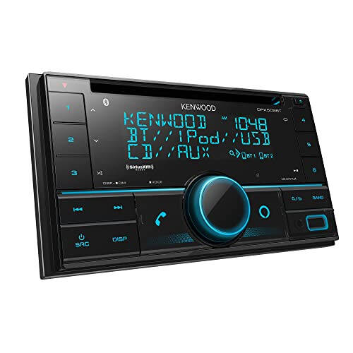 KENWOOD DPX505BT Double DIN in-Dash CD Car Stereo. AM/FM with Bluetooth,ModazoneAlexa Voice Control, High-Contrast 3-line Display with Variable-Color Illumination, SiriusXM - 2
