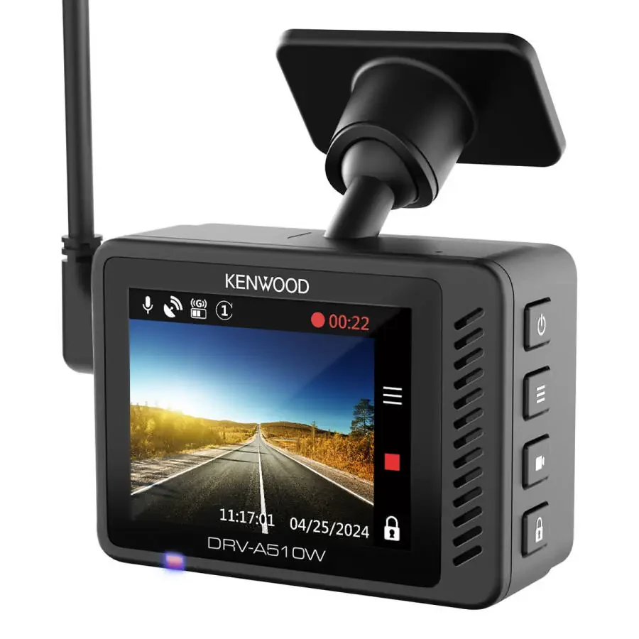 Kenwood DRV-A510WDP Front & Rear Wide Quad HD Dash Cam System - 1