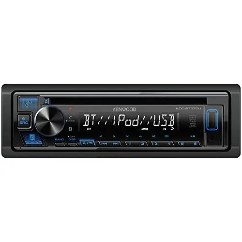KENWOOD KDC-BT370U CD автомагнитола с Bluetooth, AM/FM радио, фронтальный мощный USB, встроенная Alexa - 1