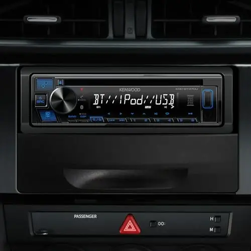 KENWOOD KDC-BT370U CD автомагнитола с Bluetooth, AM/FM радио, фронтальный мощный USB, встроенная Alexa - 2