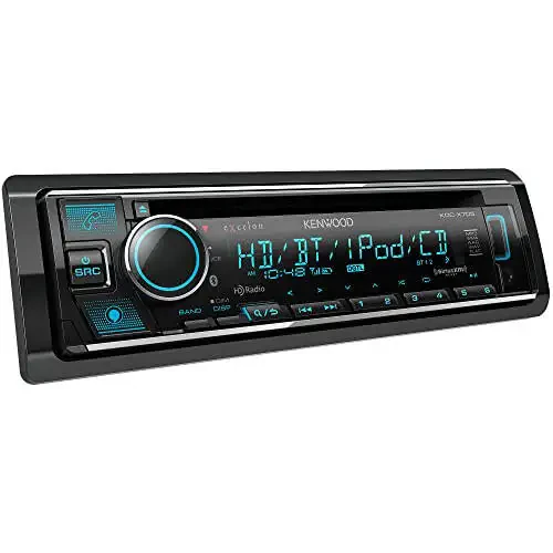 KENWOOD KDC-X705 — CD-ресивер Single DIN с Bluetooth, HD Radio, встроенным Alexa, Spotify и Pandora Link для телефонов iPhone или Android, поддержкой SiriusXM, (3) 5-вольтовыми предварительными выходами - 2