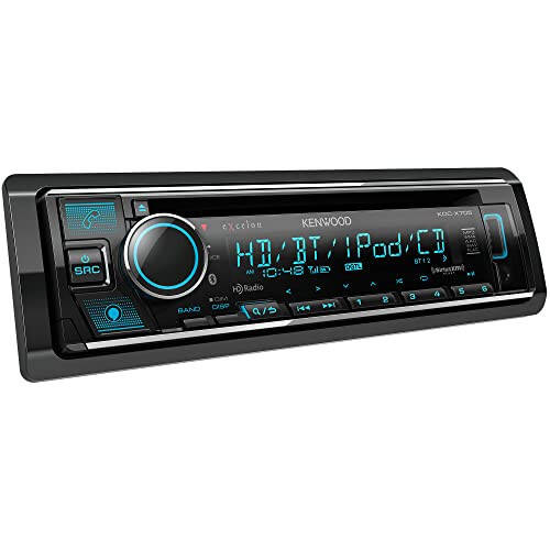 KENWOOD KDC-X705 Single DIN CD Receiver with Bluetooth, HD Radio, Alexa Built-in, Spotify and Pandora Link for iPhone or Android Phones, SiriusXM Ready, (3) 5Volt Pre-Outs - 2