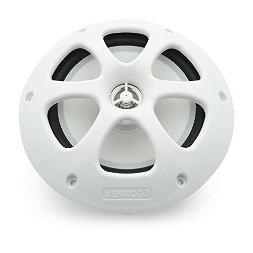 Kenwood KFC-1613MRB/W 6.5 Inch 2 Way Coaxial Waterproof Marine/Motorsports/Car Speakers, Pair, 4 OModazone, 100 Peak Watts (White) - Kenwood (1)
