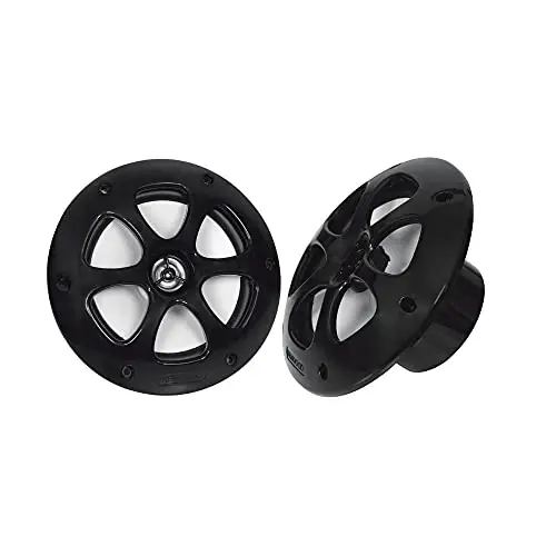 Kenwood KFC-1613MRB/W 6.5 Inch 2 Way Coaxial Waterproof Marine/Motorsports/Car Speakers, Pair, 4 OModazone, 100 Peak Watts (Black) 