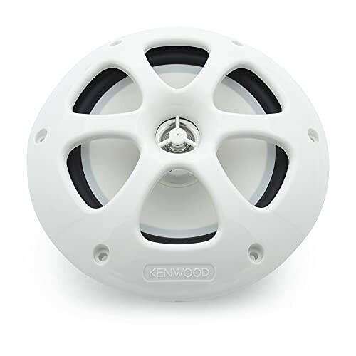 Kenwood KFC-1613MRB/W 6.5 Inch 2 Way Coaxial Waterproof Marine/Motorsports/Car Speakers, Pair, 4 OModazone, 100 Peak Watts (White) - 2