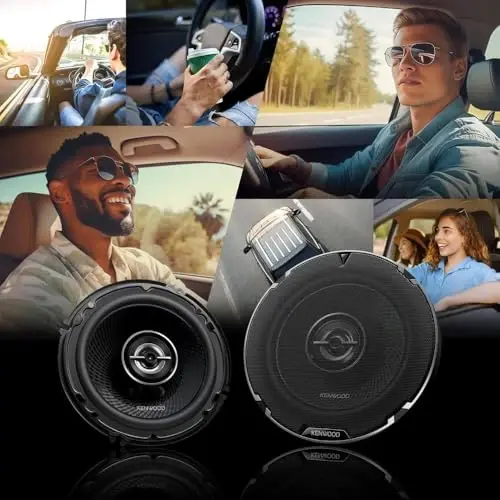 Kenwood KFC-1696PS 6.5 Inch 2 Way Car Speakers with 320 Watts Peak Power (Pair) - Kenwood